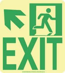 NMC - Exit, Polyester Exit Sign - 8" Wide x 9" High, Glow-in-the-Dark - All Tool & Supply