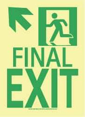 NMC - Final Exit, Plastic Exit Sign - 8" Wide x 11" High, Glow-in-the-Dark - All Tool & Supply