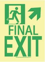 NMC - Final Exit, Plastic Exit Sign - 8" Wide x 11" High, Glow-in-the-Dark - All Tool & Supply