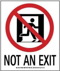 NMC - Not an Exit, Plastic Exit Sign - 5-1/2" Wide x 6-1/2" High, Glow-in-the-Dark - All Tool & Supply