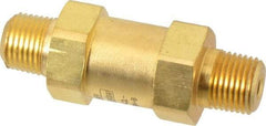 Parker - 1/8" Brass Check Valve - Inline, MNPT x MNPT, 3,000 WOG - All Tool & Supply