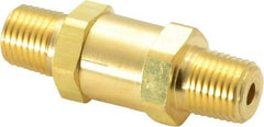 Parker - 1/4" Brass Check Valve - Inline, MNPT x MNPT, 3,000 WOG - All Tool & Supply