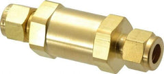 Parker - 3/8" Brass Check Valve - Inline, Comp x Comp, 3,000 WOG - All Tool & Supply