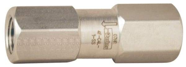 Parker - 3/4" Stainless Steel Check Valve - Inline, FNPT x FNPT, 6,000 WOG - All Tool & Supply