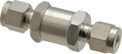 Parker - 1/4" Stainless Steel Check Valve - Inline, Comp x Comp, 6,000 WOG - All Tool & Supply