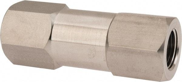 Parker - 1/2" Stainless Steel Check Valve - Inline, FNPT x FNPT, 6,000 WOG - All Tool & Supply