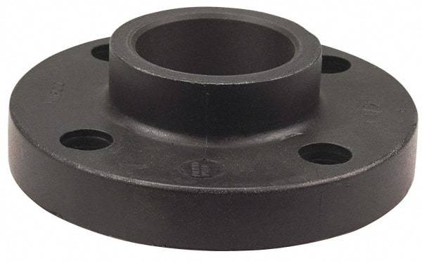 NIBCO - 4" Pipe, 9" OD, Polypropylene Socket Pipe Flange - Schedule 80, Black - All Tool & Supply