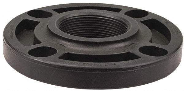 NIBCO - 3" Pipe, 7-1/2" OD, Polypropylene Threaded Pipe Flange - Schedule 80, Black - All Tool & Supply