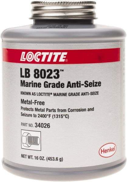 Loctite - 16 oz Brush Top Anti-Seize Anti-Seize Lubricant - Calcium Sulfonate, 2,400°F - All Tool & Supply