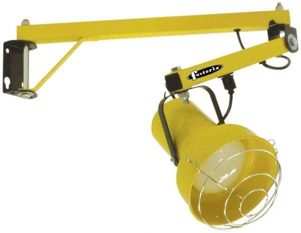 Fostoria - 60 Inch, Pivot, Bracket Mounted, Incandescent, Yellow, Dock Light - 300 Watt, 120 Volt, Nonmagnifying - All Tool & Supply