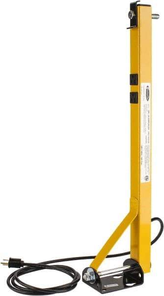 TPI - 24" Long, Steel Task & Machine Light Mounting Arm - Yellow, For Use with Dock Lights - All Tool & Supply