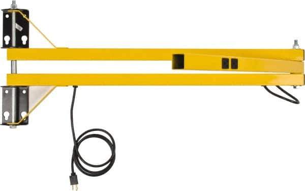 TPI - 60" Long, Steel Task & Machine Light Mounting Arm - Yellow, For Use with Dock Lights - All Tool & Supply