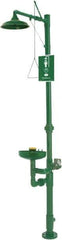 Haws - 1-1/4" Inlet, 20 GPM shower Flow, Drench shower, Eye & Face Wash Station - Bowl, Triangular Pull Rod & Push Flag Activated, PVC Pipe, Plastic Shower Head, 3.7 GPM Bowl Flow, Corrosion Resistant, Top or Mid Supply - All Tool & Supply