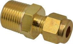 Ham-Let - 1/4" OD, Brass Male Connector - Comp x MNPT Ends - All Tool & Supply