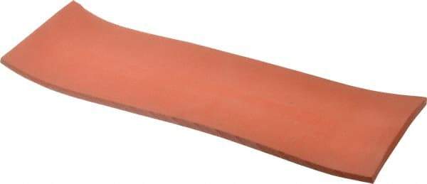 Made in USA - 4" Wide, 1/4" Thick, Silicone Rubber Foam Sheet - 30 Durometer, Orange-Red, -60 to 500°F, 650 psi Tensile Strength, Cut-to-Length - All Tool & Supply