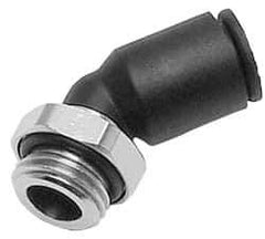 Legris - 10mm OD, 3/8 BSPP, Nylon/Nickel Plated Brass Push-to-Connect Male Elbow 45° - 290 Max psi - All Tool & Supply