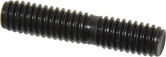 Gibraltar - 5/16-18 1-1/2" OAL Unequal Double Threaded Stud - Carbon Steel, Black Oxide Finish, 3/4" Long Thread Length, 1/2" Short Thread Length - All Tool & Supply