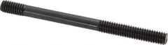 Gibraltar - 5/16-18 4" OAL Unequal Double Threaded Stud - Carbon Steel, Black Oxide Finish, 1-1/2" Long Thread Length, 1/2" Short Thread Length - All Tool & Supply