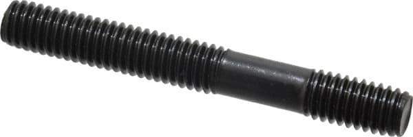 Gibraltar - 3/8-16 3" OAL Unequal Double Threaded Stud - Carbon Steel, Black Oxide Finish, 1-1/2" Long Thread Length, 5/8" Short Thread Length - All Tool & Supply