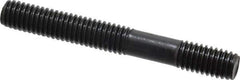 Gibraltar - 3/8-16 3" OAL Unequal Double Threaded Stud - Carbon Steel, Black Oxide Finish, 1-1/2" Long Thread Length, 5/8" Short Thread Length - All Tool & Supply