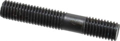 Gibraltar - 1/2-13 3" OAL Unequal Double Threaded Stud - Carbon Steel, Black Oxide Finish, 1-1/2" Long Thread Length, 3/4" Short Thread Length - All Tool & Supply