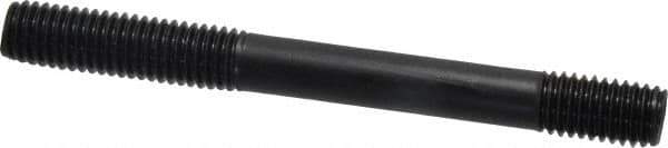 Gibraltar - 1/2-13 5" OAL Unequal Double Threaded Stud - Carbon Steel, Black Oxide Finish, 1-3/4" Long Thread Length, 3/4" Short Thread Length - All Tool & Supply