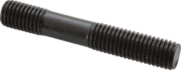 Gibraltar - 5/8-11 4" OAL Unequal Double Threaded Stud - Carbon Steel, Black Oxide Finish, 1-3/4" Long Thread Length, 7/8" Short Thread Length - All Tool & Supply