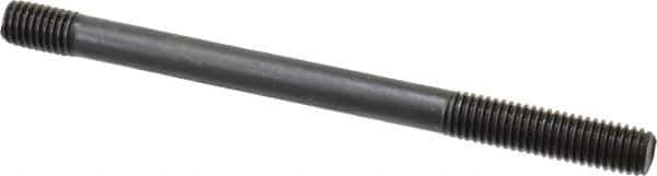 Gibraltar - M8x1.25 110mm OAL Unequal Double Threaded Stud - Carbon Steel, Black Oxide Finish, 31mm Long Thread Length, 12mm Short Thread Length, Metric - All Tool & Supply