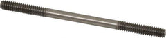 Gibraltar - 1/4-20 4" OAL Equal Double Threaded Stud - Stainless Steel, Black Oxide Finish, 1" Equal Thread Length - All Tool & Supply