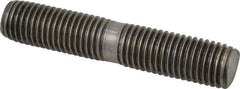 Gibraltar - 3/4-10 4" OAL Equal Double Threaded Stud - Stainless Steel, Black Oxide Finish, 1-3/4" Equal Thread Length - All Tool & Supply