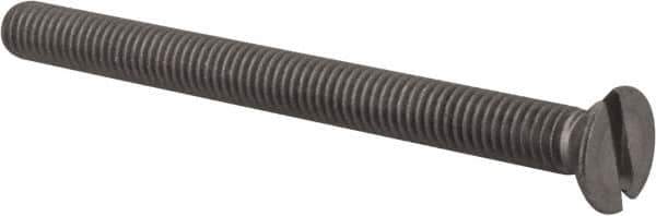 Value Collection - M6x1.00 Metric Coarse, 70mm OAL Slotted Drive Machine Screw - Flat Head, Grade 18-8 & A2 Stainless Steel, Uncoated, Without Washer - All Tool & Supply