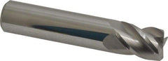 Accupro - 1/2", 4 Flute, Single End, Solid Carbide, 0.03" Corner Radius End Mill - 2-1/2" OAL, 40° Helix, Right Hand Flute, 5/8" LOC, Right Hand Cut - All Tool & Supply