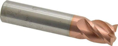 Accupro - 1/2", 4 Flute, Single End, Solid Carbide, 0.015" Corner Radius End Mill - 2-1/2" OAL, 40° Helix, Right Hand Flute, 5/8" LOC, Right Hand Cut - All Tool & Supply