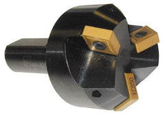 Cutting Tool Technologies - 30° Lead Angle, 1-1/2" Max Cut Diam, 1-1/2" Min Cut Diam, 0.4" Max Depth of Cut, Indexable Chamfer and Angle End Mill - 3 Inserts, CNMG 432 Insert Style, 3-1/4" Overall Length, Straight Shank, 30° Included Angle - All Tool & Supply