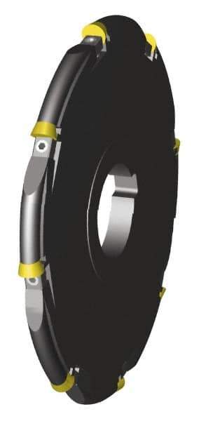 Cutting Tool Technologies - Arbor Hole Connection, 3/16" Cutting Width, 1.53" Depth of Cut, 5" Cutter Diam, 1-1/4" Hole Diam, Indexable Slotting Cutter - RA Toolholder, RDC(1.5)(1.5) Insert, Right Hand Cutting Direction - All Tool & Supply