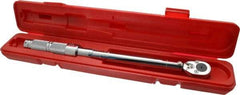 Proto - 1/2" Drive Micrometer Type Ratchet Head Torque Wrench - 21 N/m to 116 N/m Torque, 15-1/2" OAL, 0.68 N/m Graduation, Ratchet Head - All Tool & Supply