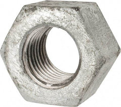 Value Collection - 1-1/4 - 7 UNC Steel Right Hand Heavy Hex Nut - 2" Across Flats, 1-7/32" High, Galvanized Finish - All Tool & Supply