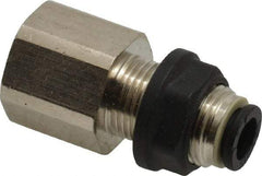 Legris - 6mm Outside Diam, 1/4 BSPP, Brass Push-to-Connect Tube Female Bulkhead - 290 Max psi - All Tool & Supply