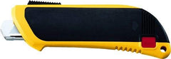 Olfa - Retractable Utility Knife - 2" Blade, Yellow & Black Plastic/Stainless Steel Handle, 1 Blade Included - All Tool & Supply