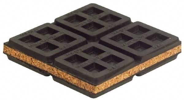 Mason Ind. - 18" Long x 18" Wide x 3/4" Thick, Rubber & Cork, Machinery Leveling Pad & Mat - All Tool & Supply