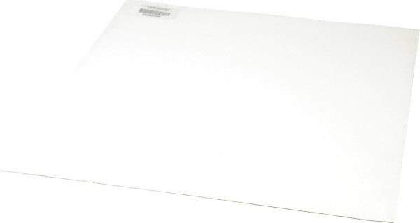 Made in USA - 12" Long, 12" Wide, 0.031" Thick, Silicone Rubber Foam Sheet - 35 to 45 Durometer, White, -20 to 500°F, 640 psi Tensile Strength, Adhesive Backing, Stock Length - All Tool & Supply