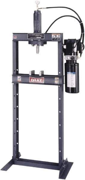 Dake - 10 Ton Hydraulic Shop Press - 10 Inch Stroke, 1 HP, Single Phase - All Tool & Supply