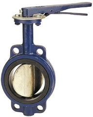 NIBCO - 6" Pipe, Wafer Butterfly Valve - Lever Handle, Cast Iron Body, Buna-N Seat, 200 WOG, Ductile Iron Disc, Stainless Steel Stem - All Tool & Supply