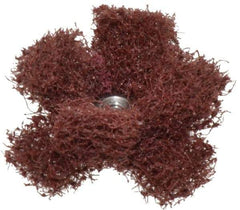 Merit Abrasives - 1-1/2" Diam Medium Density Cross Buff - 2 Plys, 8-32 Thread, Medium Grade, 23,000 Max RPM - All Tool & Supply