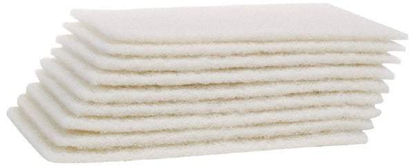 Merit Abrasives - Hand Pad - White, 6" Wide x 9" Long, Nonwoven - All Tool & Supply