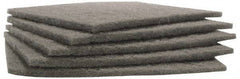 Norton - Medium Grade, Silicon Carbide Hand Pad - Gray, 6" Wide x 9" Long, Nonwoven - All Tool & Supply