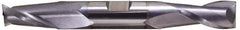 Hertel - 1/2", 1" LOC, 1/2" Shank Diam, 4" OAL, 2 Flute, Solid Carbide Square End Mill - Double End, TiN Finish, 30° Helix, Centercutting - All Tool & Supply