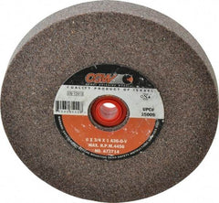 Camel Grinding Wheels - 36 Grit Aluminum Oxide Bench & Pedestal Grinding Wheel - 6" Diam x 1" Hole x 3/4" Thick, 4456 Max RPM, O Hardness, Very Coarse Grade , Vitrified Bond - All Tool & Supply