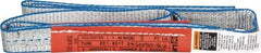 Lift-All - 3' Long x 1" Wide, 1,600 Lb Vertical Capacity, 1 Ply, Polyester Web Sling - 1,250 Lb Choker Capacity, Silver (Color) - All Tool & Supply