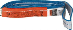 Lift-All - 12' Long x 1" Wide, 1,600 Lb Vertical Capacity, 1 Ply, Polyester Web Sling - 1,250 Lb Choker Capacity, Silver (Color) - All Tool & Supply